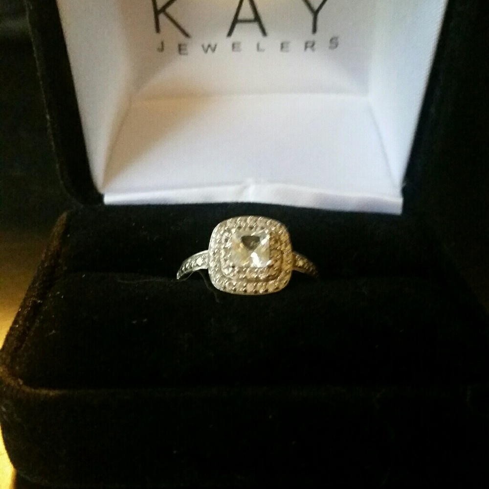 Sterling silver engagement ring